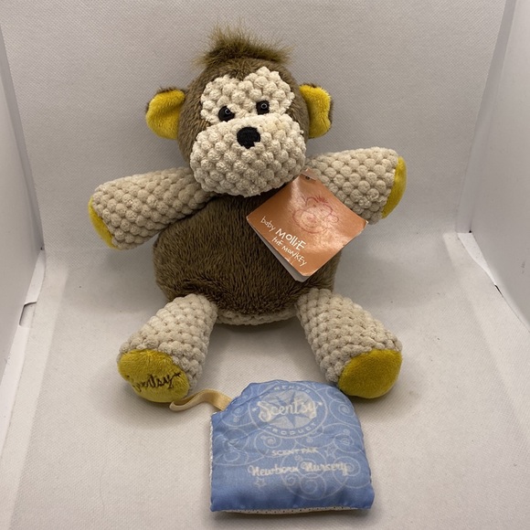 Scentsy Buddy Baby Mollie the Monkey Plush with Newborn Nursery Scent Pack - Picture 8 of 11